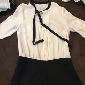 Black & white formal romper